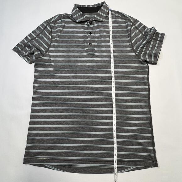 Lululemon Polo Shirt Mens XL Striped Athletic Golf Lightweight Performance Top - Picture 7 of 10